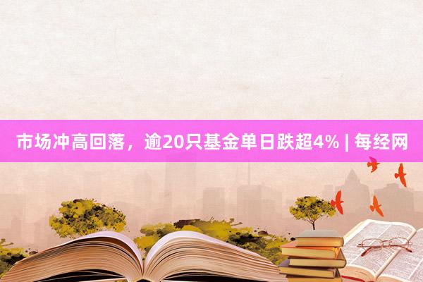 市场冲高回落，逾20只基金单日跌超4% | 每经网
