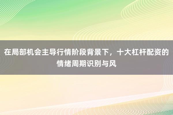在局部机会主导行情阶段背景下，十大杠杆配资的情绪周期识别与风