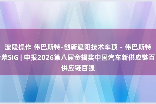 波段操作 伟巴斯特-创新遮阳技术车顶 - 伟巴斯特云幕SIG | 申报2026第八届金辑奖中国汽车新供应链百强